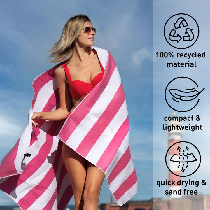 Actual product image Fit-Flip Strandtuch XXL Mikrofaser schnelltrocknendes Badetuch 200x90cm (200 x 90 cm)