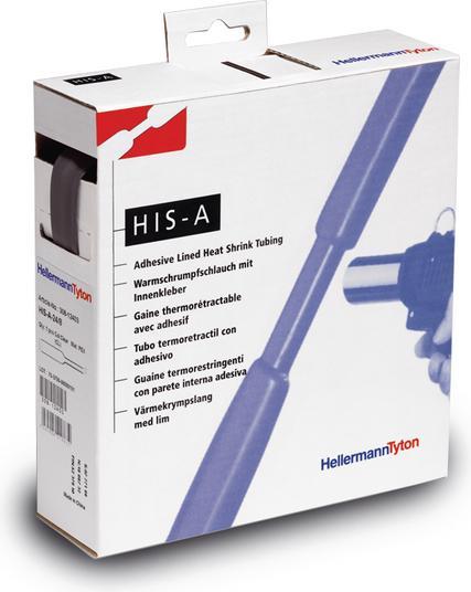 Actual product image HellermannTyton Heat shrink box black 18 mmx6 mmx4 m (1 x)