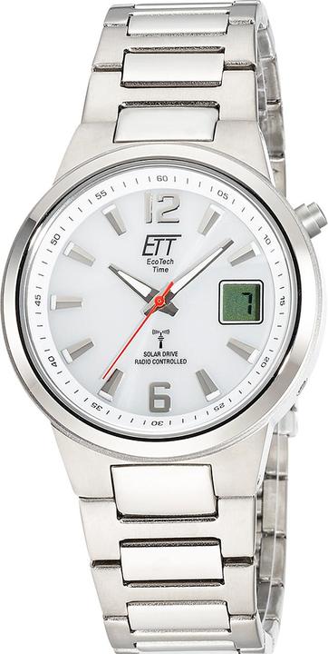 ETT EGT-11467-11M Solar Drive Funkuhr Everest II Titan Herrenuhr 41mm 5ATM (Digitaluhr, Analoguhr, Funkuhr, 41 mm)