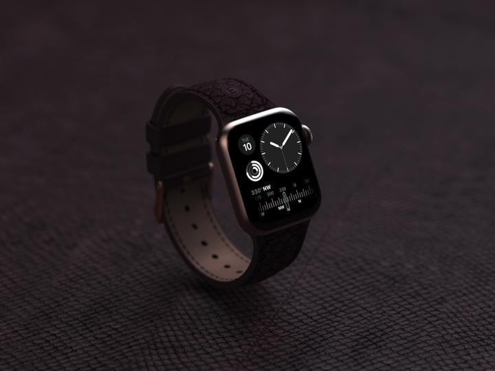 Actual product image Njord Eldur Watch Strap For (41 mm, 40 mm, Vegan Leather, Stainless steel fastener, Salmon leather)