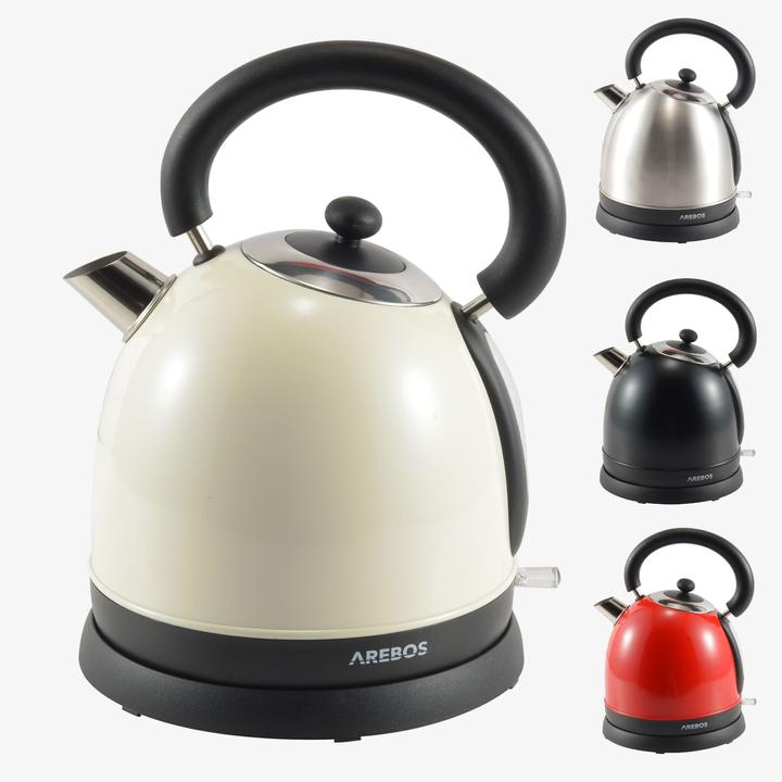 Produktbild Arebos Wasserkocher Retro - Creme (1.80 l)