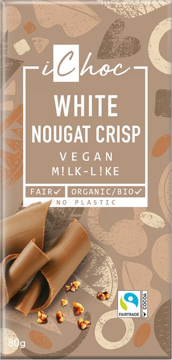 Actual product image Ichoc White Nougat Crisp Organic (80 g)