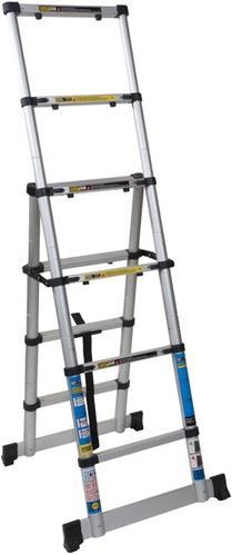 Produktbild CAS Teleskopleiter alu 4+2 (Stehleiter, 17 cm)