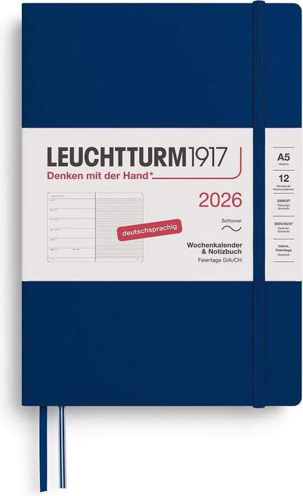 Actual product image Wochenkalender & Notizbuch Medium A5 Marine 2026 (German)