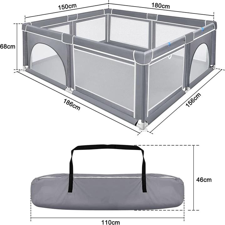 Image du produit Hengmei Barrière de sécurité 180x150cmx68cm (150 cm, 180 cm)