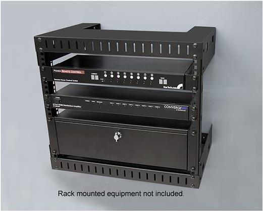 Actual product image StarTech 8U 19 Inch Open Frame Wall Mountable Equipment Rack - 30cm Deep - Steel Wall Mount Rack (8 RU, 19 inch rack)