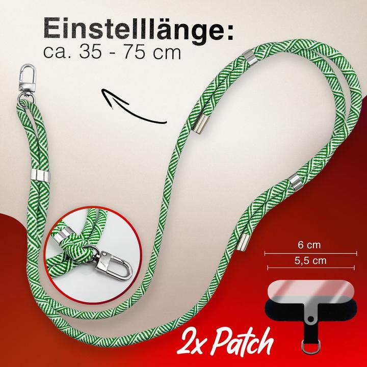 Image du produit Nalia HoldMe Lanyard Handykette – Universal Trageband für Smartphones - Verstellbar, Soft & Elastisch