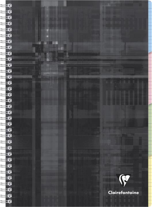 Produktbild Clairefontaine Spiralheft mit Register (A4, Kariert, Harter Einband)