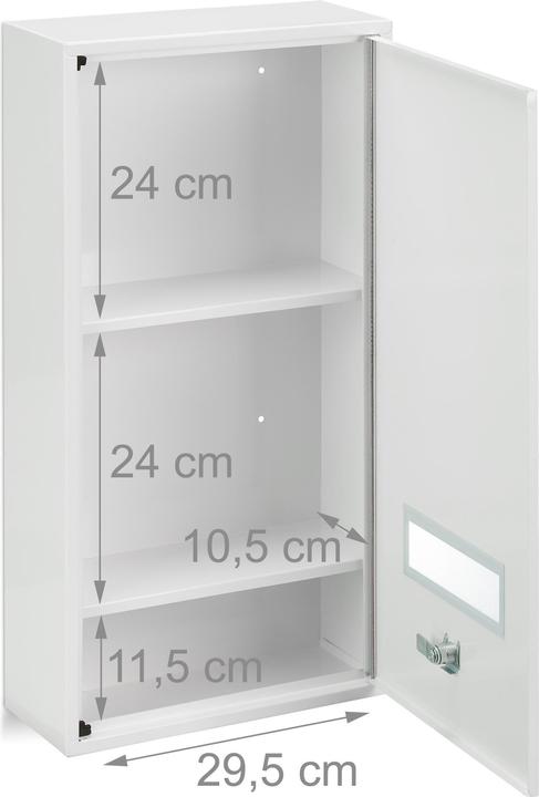 Actual product image Relaxdays Medicine cabinet (30 x 12 x 60 cm)