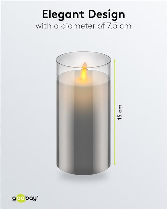 Immagine prodotto Goobay Candela di cera reale a LED, 75x 150 mm (1 x)