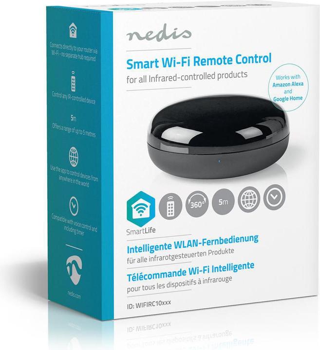 Produktbild Nedis WLAN Smart Universal Fernbedienung WIFIRC10CBK (Universal Fernbedienung, Infrarot)