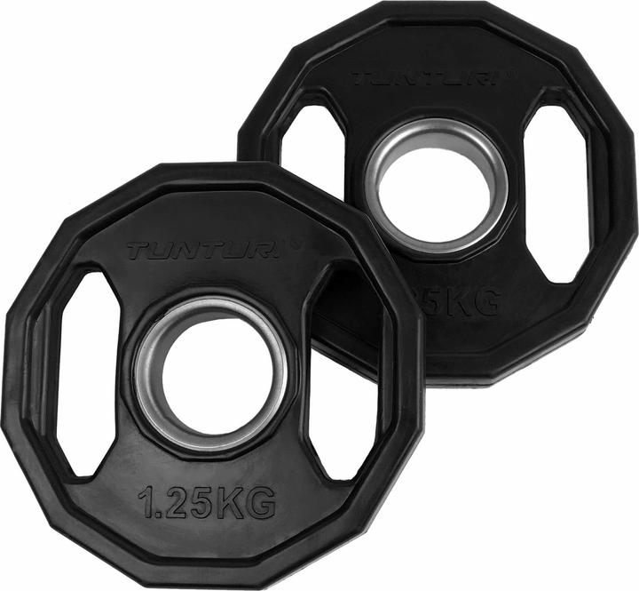 Actual product image Tunturi Gummiertes 1.25 kg Hantelscheibenpaar 50 mm (2 x 1.25 kg)