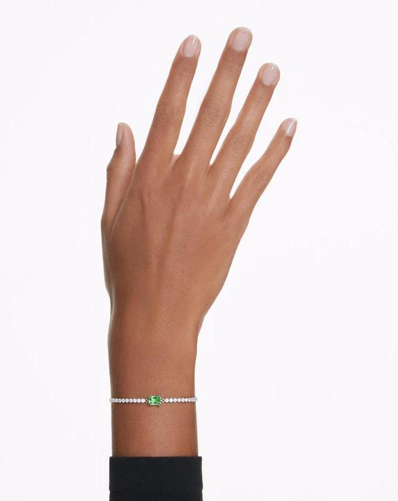 Produktbild Swarovski Matrix Tennis Armband Verschiedene Schliffe Grün (24 cm, Swarovski Metall)