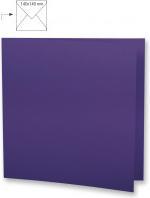 Actual product image Rayher Card square, double, plain, FSC Mix Credit, violet (5 pcs.)