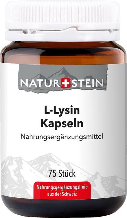Produktbild Naturstein L-Lysin Kapseln 75Stk. (75 Stück, Kapseln, 155 g)