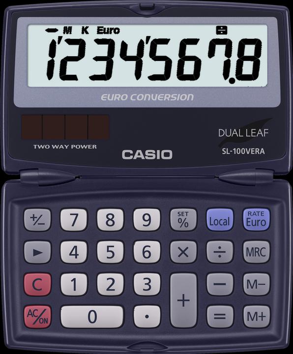 Actual product image Casio SL-100VER (Solar cells, Batteries)
