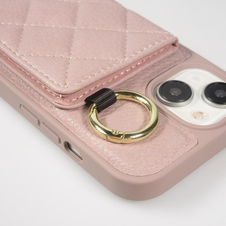 Image du produit PhoneLook Coque Cuir matelassé avec miroir et compartiment carte inclus grande lanière amovible (Apple iPhone 15)