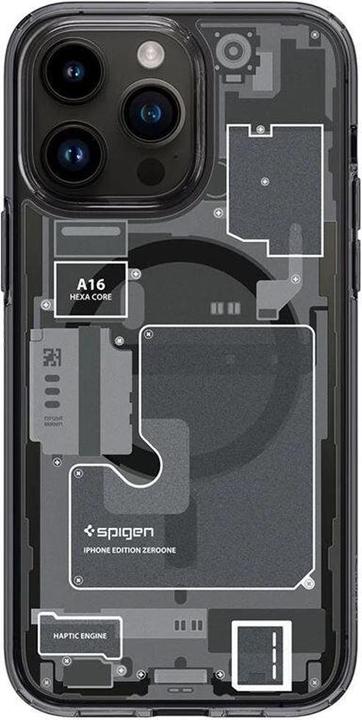 Actual product image Spigen ACS05540 mobile phone case (6.1") Cover Black, White (Apple iPhone 14 Pro)