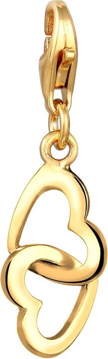 Elli Charm Doppel-Herzen Verbundenheit 925 Sterling Silber (925er Sterling Silber)