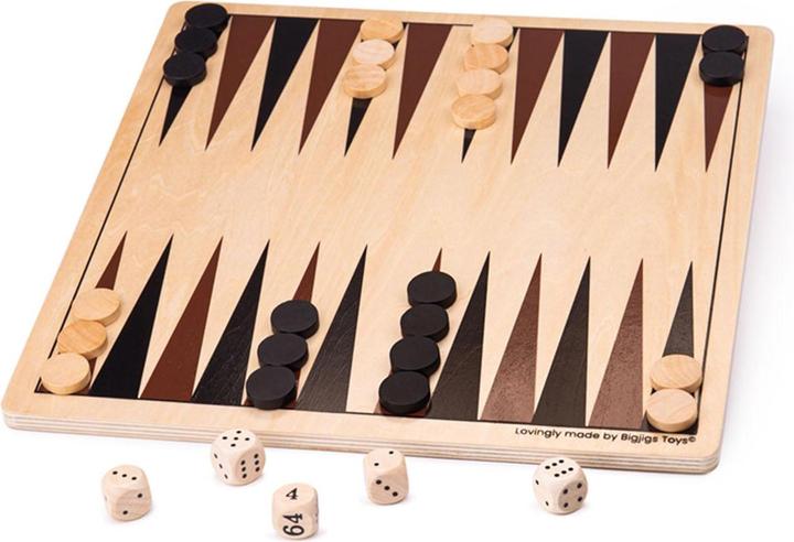 Produktbild Bigjigs Backgammon Brettspiel aus Holz