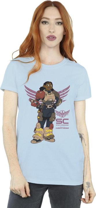 Actual product image Disney Womens/Ladies Lightyear Izzy Star Command Cotton Boyfriend T-Shirt (XL)