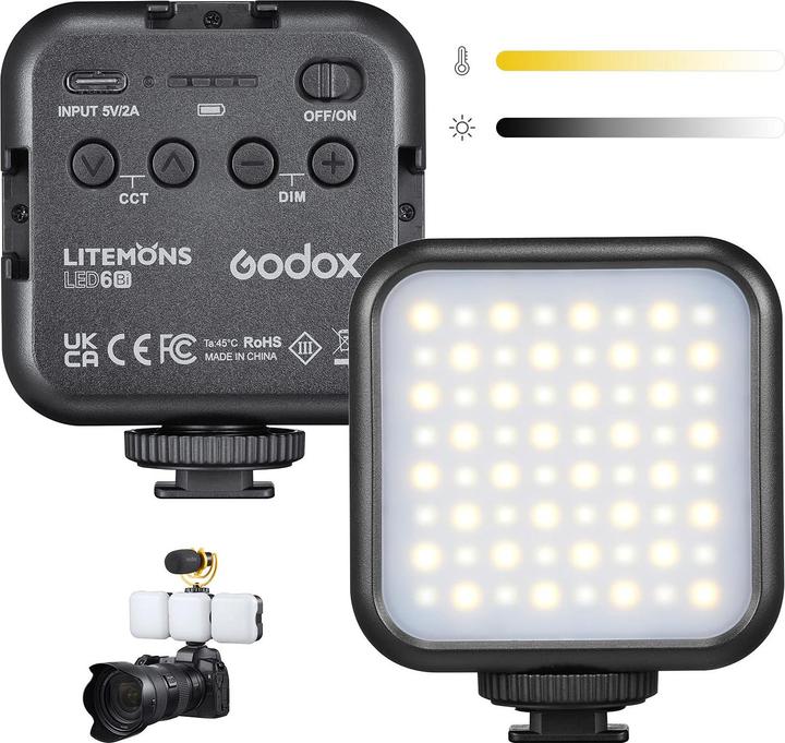 Actual product image Godox LED6BI Litemons (Video light)