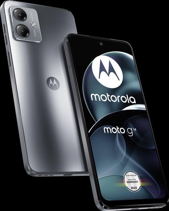 Produktbild Motorola Moto G14 (128 GB, Steel Grey, 6.50", Dual SIM, 50 Mpx, 4G)
