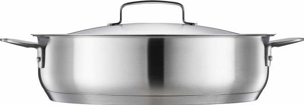 Actual product image Fiskars All Steel Roaster with lid, 28cm (28 cm, Casserole + Stewpot, Stainless steel)