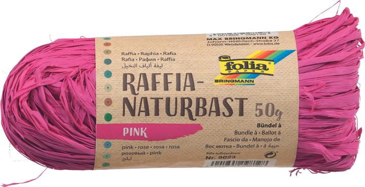 Produktbild Folia Naturbast matt pink 0,5 mm x 50,0 g (Geschenkband, 1 x)