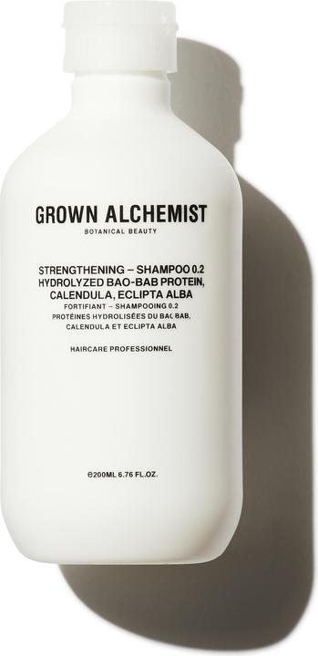 Grown Alchemist Hair Strengthening Shampoo 0.2 Bao-Bab Protein, Calendula, Eclipta Alba (200 ml, Flüssiges Shampoo)