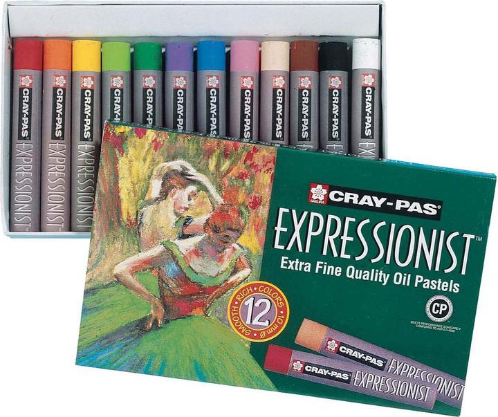 Actual product image Royal Talens Sakura Cray-Pas Expressionist oil pastel set | 12 colours (12 colours, Sakura Cray-Pas Expressionist oil pastel set)