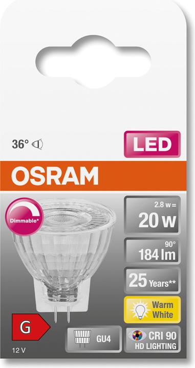 Immagine prodotto Osram Superstar Mr11 (GU4, 3.20 W, 184 lm, 1 x, G)