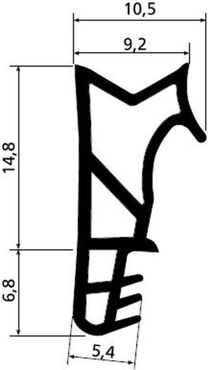 Actual product image Ellen Sash rebate seal 1510 SCF DIY ( 3327023265 ) Length 5 m for routing in