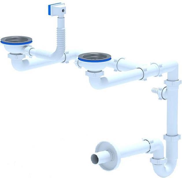 Image du produit Ani Plast DOUBLE SIPHON+BRIDE 3 1/2IN LD0515