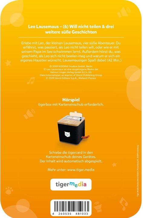 Produktbild Tigermedia Tigercard Leo Lausemaus Will nicht teilen (Deutsch)
