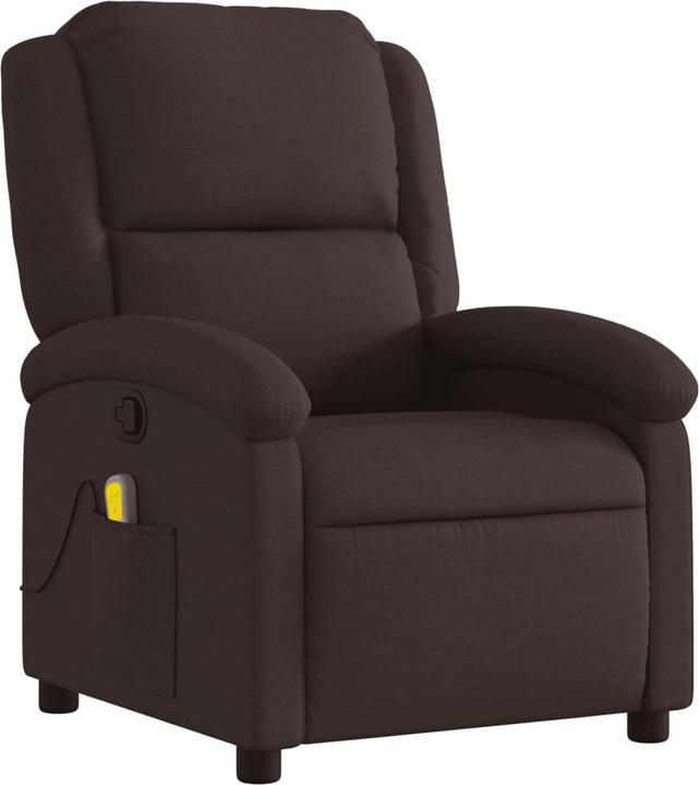 Immagine prodotto VidaXL Sedia da massaggio in tessuto marrone scuro,Colore: Marrone scuro,Materiale