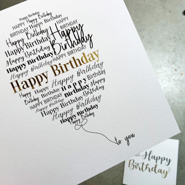 Immagine prodotto Tell me Biglietto di auguri HAPPY BIRTHDAY palloncini oro di tellme (1 pz.)