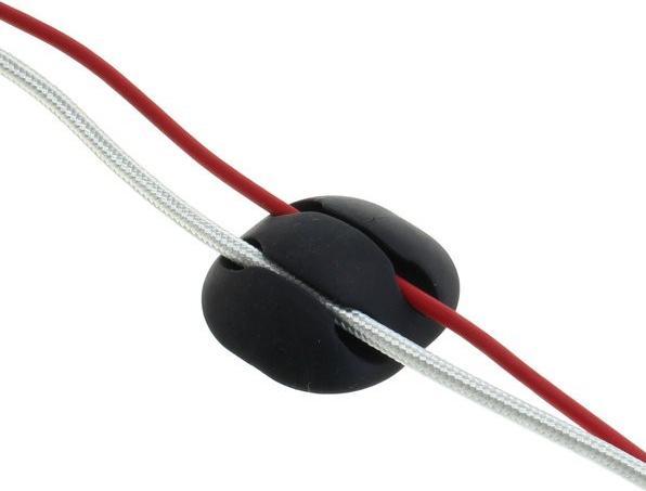 Produktbild AccuCell Kabelmanagement, die Kabelclips, Kabelhalter im 10er Set schwarz