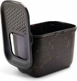 Actual product image Savic Kattenbak Hop In Marble Zwart / Goud - 58,8X39X39,5 Cm