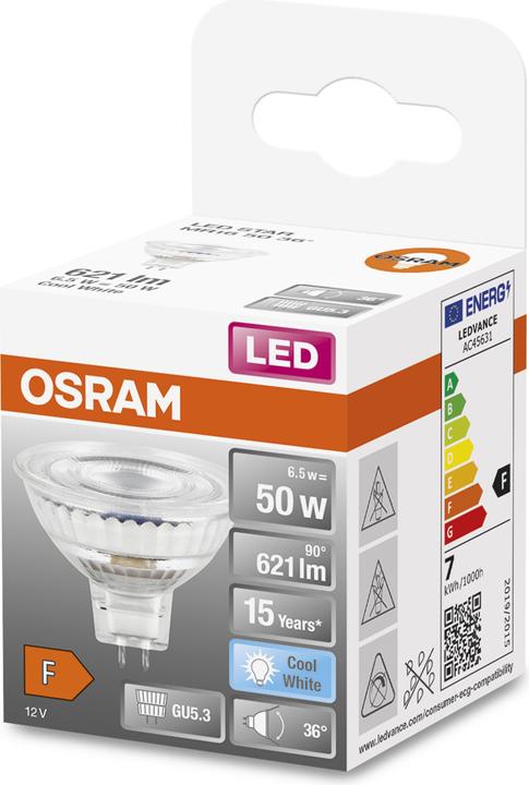 Produktbild Osram Led Star Mr16 (GU5.3, 6.50 W, 621 lm, 1 x, G)