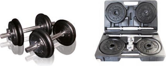 Produktbild Sko Cast iron weight dumbbells set with case TOORX 1.5-20 kg (4 x 2 kg)