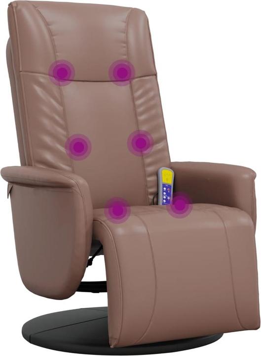 Produktbild VidaXL Massagesessel mit Fussteil Braun Kunstleder,Farbe