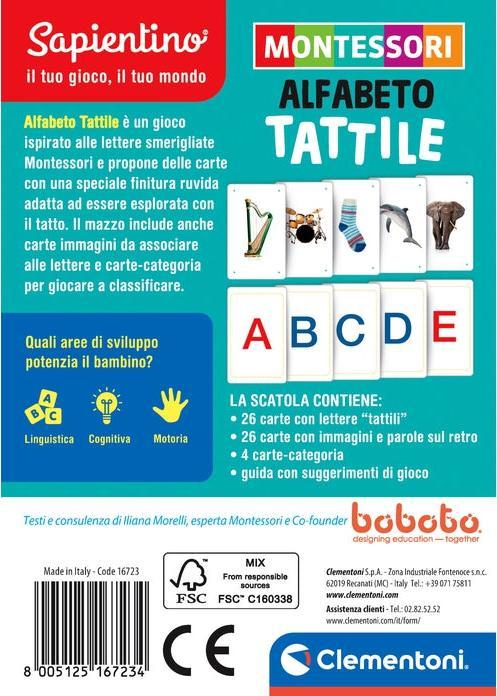 Energy Label Clementoni Montessori - - Alfabeto Tattile (Italian)