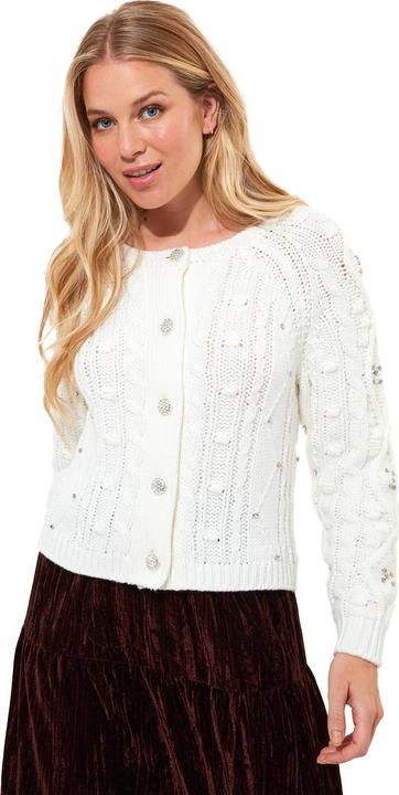 Joe Browns Diamanté Embellished Cable Knit Cardigan