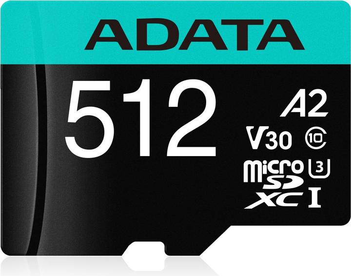 Adata Premier Pro Inkl. Adapter (512 GB, microSDHC, U3, UHS-I)