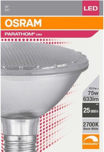 Actual product image Osram Parathom (E27, 10 W, 633 lm, 1 x, G)