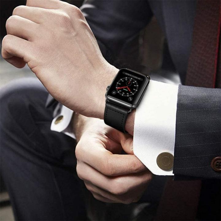 Produktbild Tech-Protect Leatherfit Strap for Samsung Galaxy Watch Ultra (47mm) - Black (Naturleder)