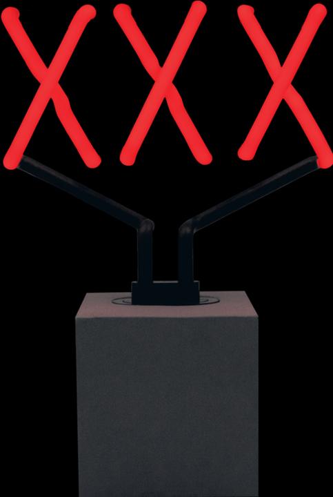 Actual product image Locomocean Glass neon table lamp with concrete base - XXX