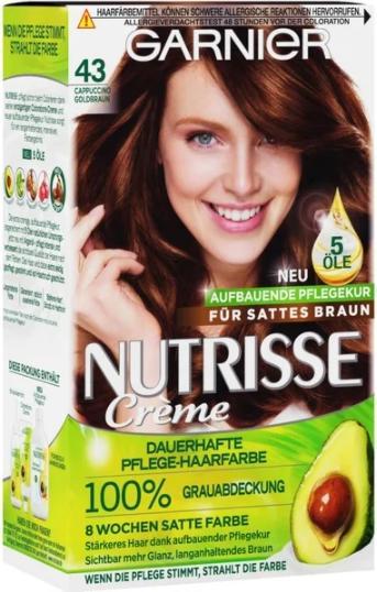 Produktbild Pierre Fabre Garnier Nutionse, 43 Capuccino Goldbraun, Haarfärbemittel (43 Capuccino Goldbraun)