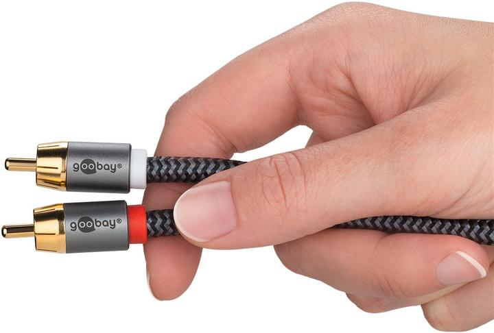 Produktbild Goobay Cinch Y-Kabel, 2 m, Sharkskin Grey (2 m, Cinch)